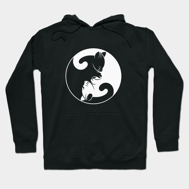 Cat Ying and Yang Hoodie by valsymot